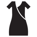 Jersey wrap dress icon