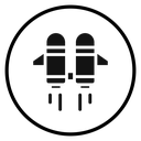 Jet pack Black Filled icon