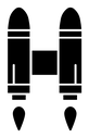 Jetpack black filled icon