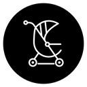 Jogging stroller icon