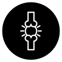 Joint Pain Black Filled icon