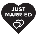Just married Black Filled icon