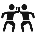 Karate Black Filled icon