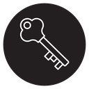 Key Black Filled icon