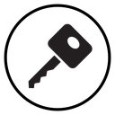 Key Black Filled icon