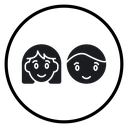 Kids or children icon