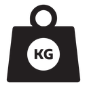Kilogram set icon