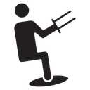 Kitesurf sign icon