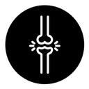 Human knee bone joint icon