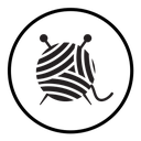 Knit yarn with needle icon