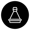 Laboratory Flask Black Filled icon