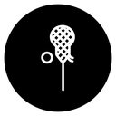 Lacrosse stick ball icon