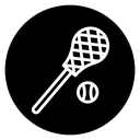 Lacrosse stick ball icon