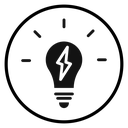 Lamp Bulb Lightning Bolt icon