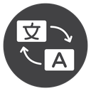 Language Translate Swap Black Filled icon