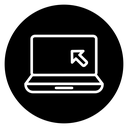 Laptop Cursor Black Filled icon