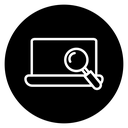 Laptop monitoring screen icon