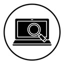 Laptop monitoring screen icon