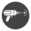 Laser gun Black Filled icon
