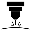 Laser machine icon