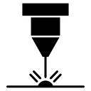 Laser machine icon