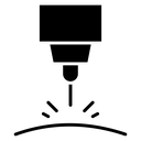 Laser machine icon