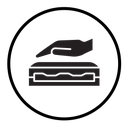 Latex mattress material icon