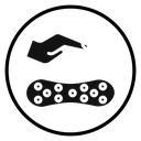 Latex mattress material Black Filled icon