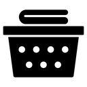 Laundry hamper Black Filled icon