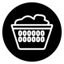 Laundry hamper k icon