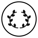 Laurel wreath Black Filled icon