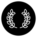 Laurel Wreath Black Filled icon