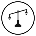 Law scale Black Filled icon
