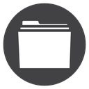 Layered Files Folder Black Filled icon