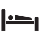 Laying in bed icon