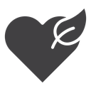 Leaf heart icon