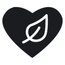 Leaf heart 3 icon