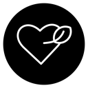 Leaf heart icon