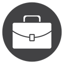 Leather Briefcase Black Filled icon