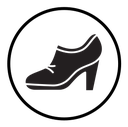 Leather shoes heel icon