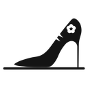 Leather shoes heel icon