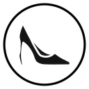 Leather shoes heel icon