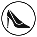 Leather shoes heel icon