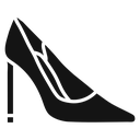 Leather shoes heel Black Filled icon
