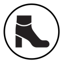 Leather shoes heel icon