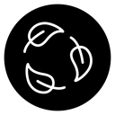 Leaves eco recycle icon