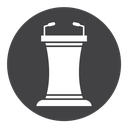 Lectern Black Filled icon
