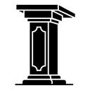 Lectern Black Filled icon