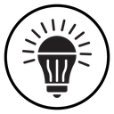 Led light bulb Black Filled icon