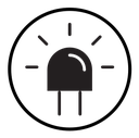 Led light bulb icon